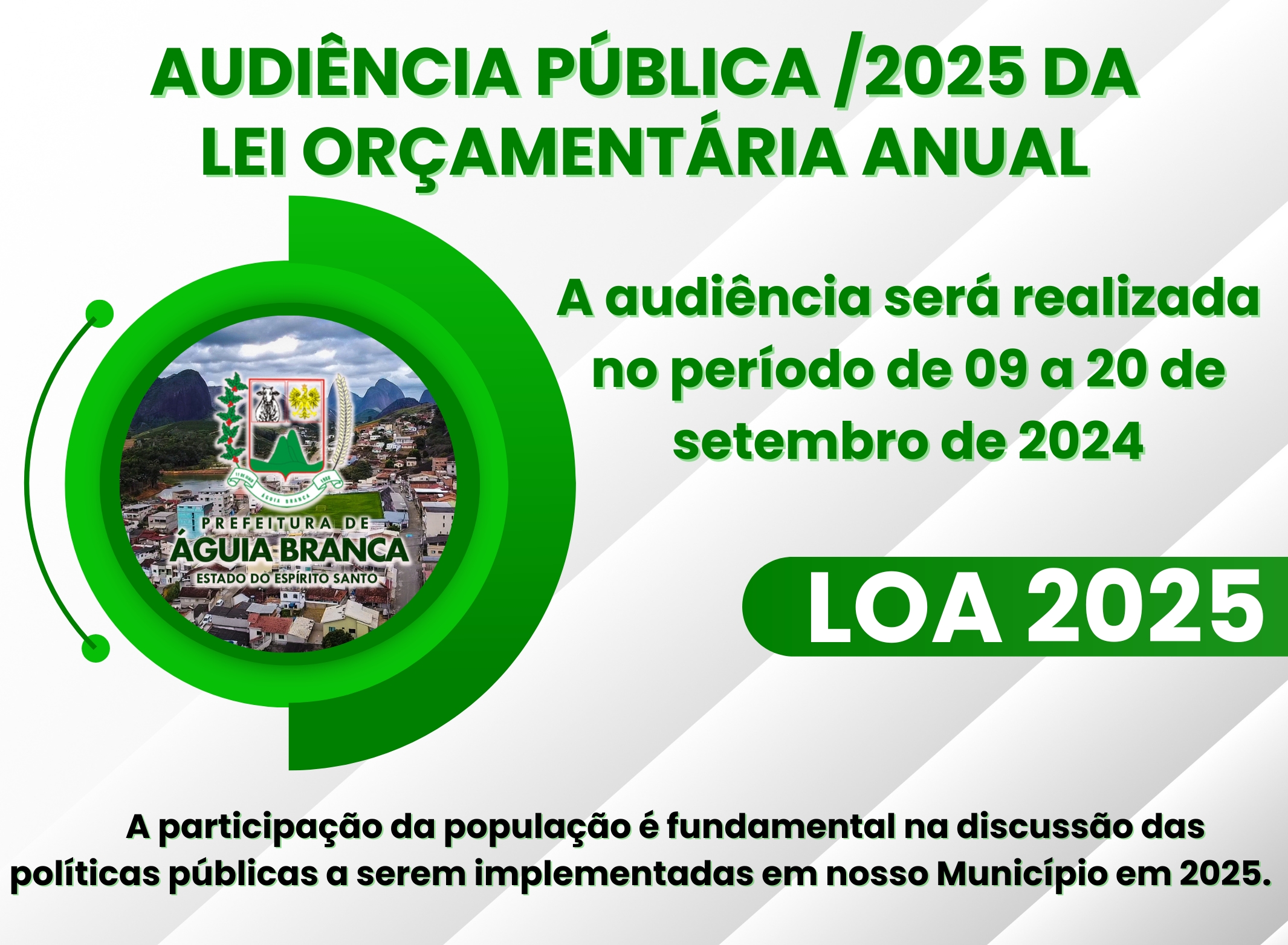 RESPONDA  AQUI O FORMULÁRIO DE SUGESTÃO POPULAR  PARA ELABORAÇÃO DA LOA 2025