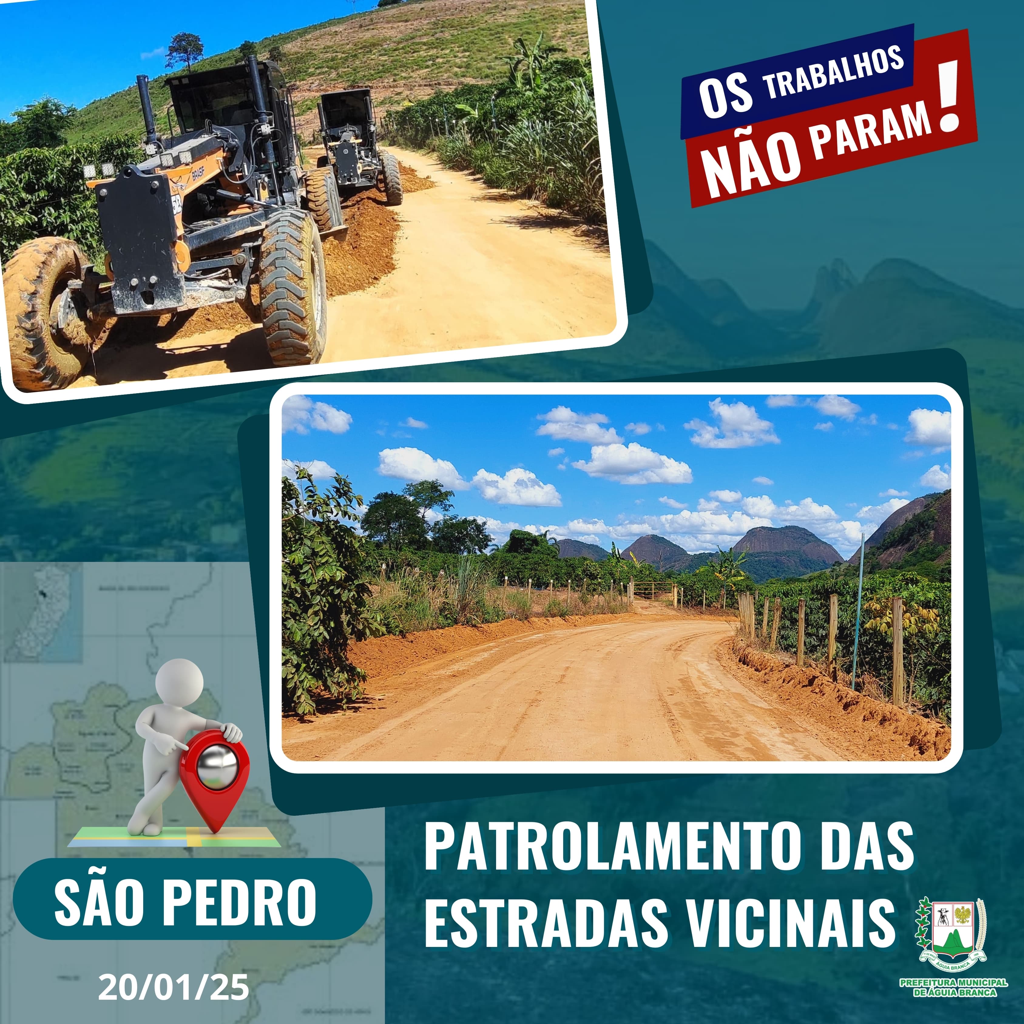 Foto da notícia: Patrolamento das estradas vicinais 